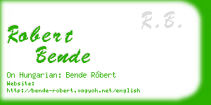 robert bende business card