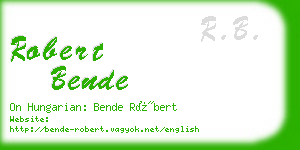 robert bende business card